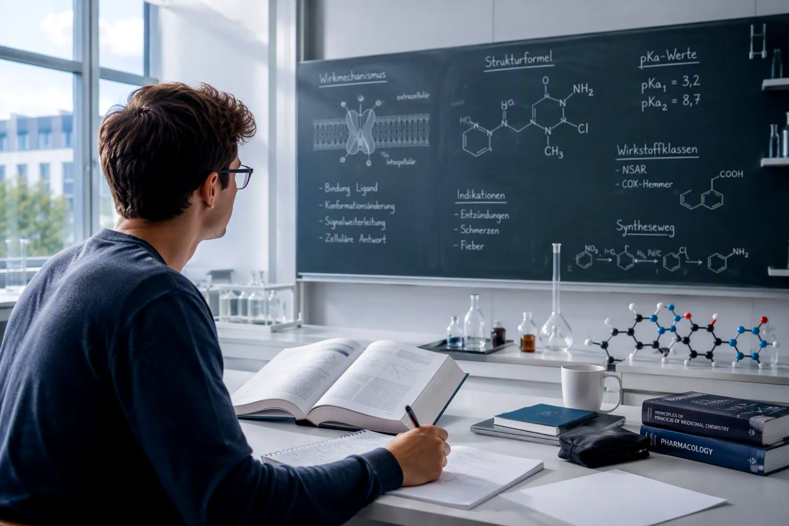 Auswertung pharmazeutisch-chemischer Zusammenhänge am Hörsaal